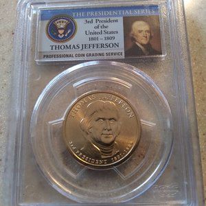 U.S. Mint 2007 Thomas Jefferson PCGS MS65 Mint Error